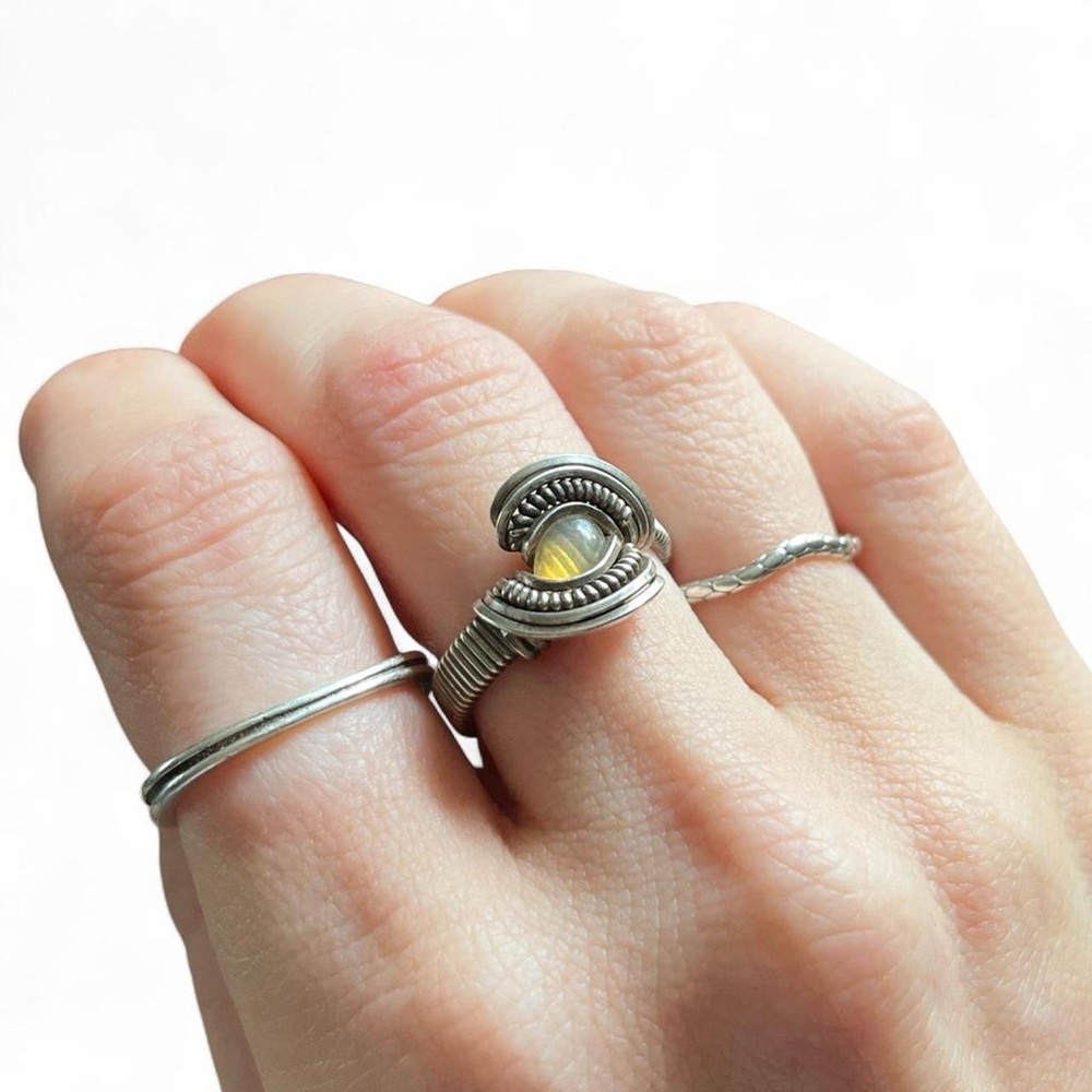 Moonstone wrap wrap ring - Picture 2 of 8